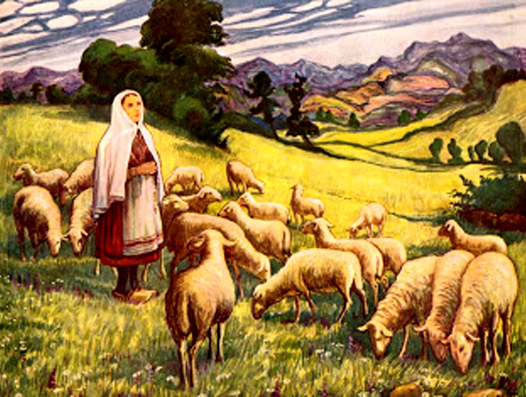 =saint+bernadette+with+her+sheep