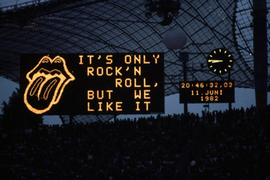 The Rolling Stones Logo on Video Screen