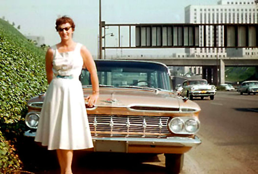 freeway poser, los angeles, 1956