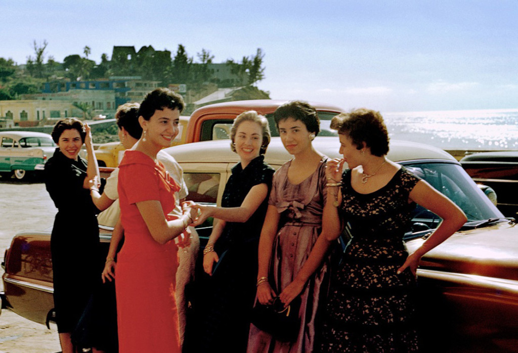 3. Women by Car, Laguna Beach, c. 1950