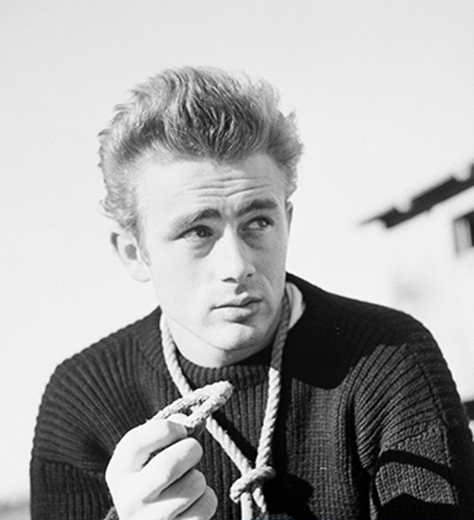 James Dean with rope around his neck and end of the rope in his hand. 543579_03123