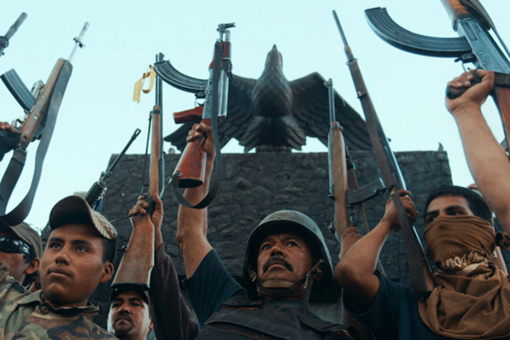 CARTEL LAND - 2015 FILM STILL - Pictured: Autodefensas rally in Michoac√°n, Mexico - Photo Credit:
